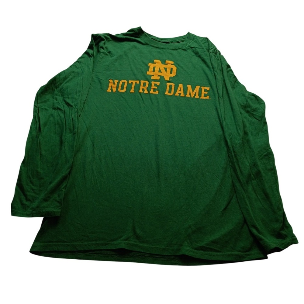 Fanatics Long Sleeve T-Shirt Men's Notre Dame Fighting Irish Green Size Medium